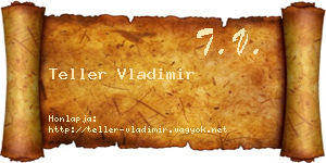 Teller Vladimir névjegykártya